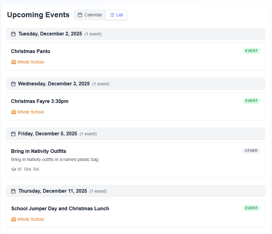 List View